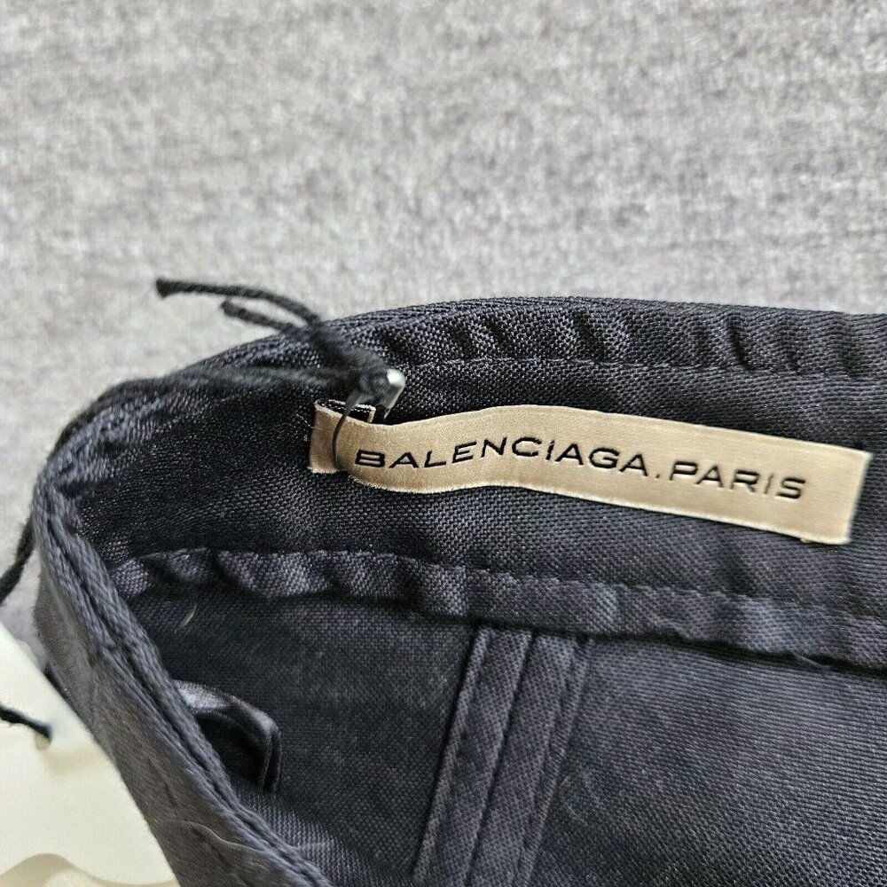 Balenciaga Paris Skirt S US 4 Black Cotton Blend Mini Designer Luxury Goth Chic - Picture 7 of 16